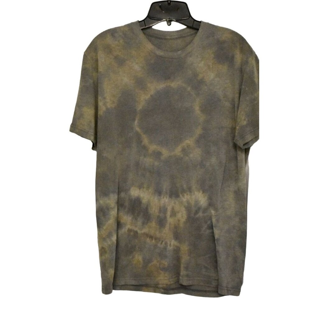 Custom Bleach Dye Gray Unisex Tee Size L